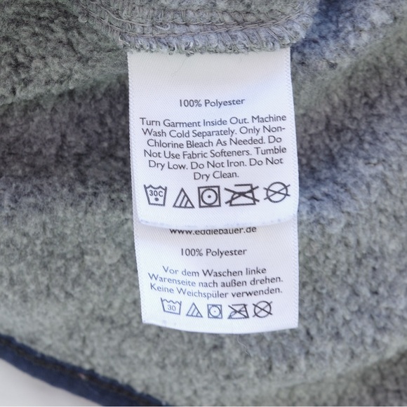 Eddie Bauer Snap Button Fleece Grey Size US M - Picture 6 of 6